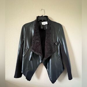 BB Dakota Faux Leather Jacket w/ Faux Fur Lining